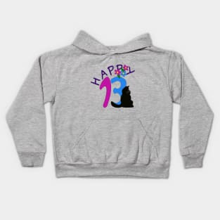 Happy thirteen Kids Hoodie